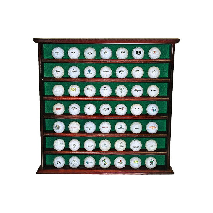 Großes Golfballregal für 49 Golfbälle