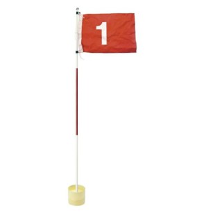 Golffahne mit Golfloch