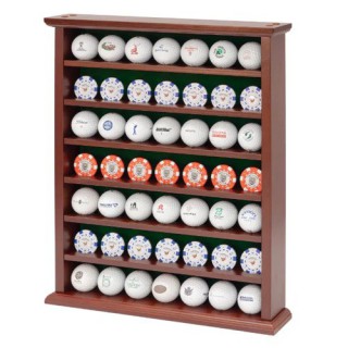 Großes Golfballregal für 49 Golfbälle